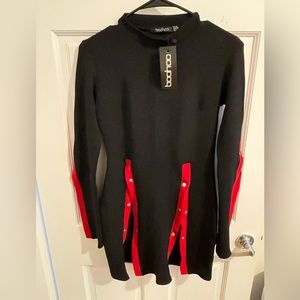 Mock neck bodycon mini dress